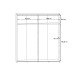 Kleiderschrank >LONGLINE< in Weiss / Sonoma Eiche - 170,3x190,5x61,2cm (BxHxT)