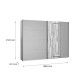 Kleiderschrank >SIRIUS BLACK< in Stabeiche /  Grau - 269,9x210,5x61,2cm (B/H/T)
