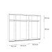 Kleiderschrank >SIRIUS BLACK< in Stabeiche /  Grau - 269,9x210,5x61,2cm (B/H/T)