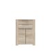 Stauraumschrank >Calpe< in Sonoma Eiche - 90,4x121,2x41,3cm (BxHxT)