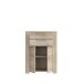 Stauraumschrank >Calpe< in Sonoma Eiche - 90,4x121,2x41,3cm (BxHxT)