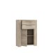 Stauraumschrank >Calpe< in Sonoma Eiche - 90,4x121,2x41,3cm (BxHxT)