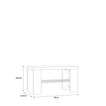 Sitzbank >Calpe< in beige - 69x38,9x34,8cm (BxHxT)