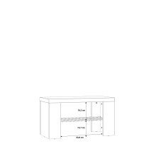 Sitzbank >Calpe< in beige - 69x38,9x34,8cm (BxHxT)
