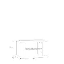 Sitzbank >Calpe< in beige - 69x38,9x34,8cm (BxHxT)