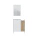 Garderobenset >Ethna< in Artik-Weiß/Natur - 77x91x24 (BxHxT)