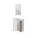 Garderobenset >Ethna< in Artik-Weiß/Natur - 77x91x24 (BxHxT)