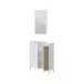 Garderobenset >Ethna< in Artik-Weiß/Natur - 77x91x24 (BxHxT)