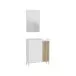 Garderobenset >Ethna< in Artik-Weiß/Natur - 77x91x24 (BxHxT)