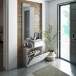 Garderobe >Karen< in Beton-Grau/Artik-Weiß - 61x185x28 (BxHxT)
