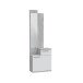 Garderobe >Karen< in Beton-Grau/Artik-Weiß - 61x185x28 (BxHxT)