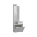 Garderobe >Karen< in Beton-Grau/Artik-Weiß - 61x185x28 (BxHxT)