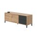 Lowboard >Brooklyn< in Nodi-Eiche/Anthrazit-Grau - 130x47x41 (BxHxT)
