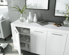 Kommode >Ambit< in Artik-Weiß - 144x80x42 (BxHxT)