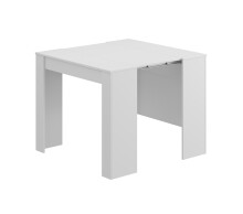 Kulissentisch >Consola< ausziehbar bis 237cm, in weiß glänzend - 90(237)x78x51 (BxHxT)