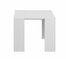 Kulissentisch >Consola< ausziehbar bis 237cm, in weiß glänzend - 90(237)x78x51 (BxHxT)