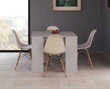 Kulissentisch >Consola< ausziehbar bis 237cm, in weiß glänzend - 90(237)x78x51 (BxHxT)