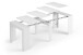 Kulissentisch >Consola< ausziehbar bis 237cm, in weiß glänzend - 90(237)x78x51 (BxHxT)