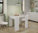 Kulissentisch >Consola< ausziehbar bis 237cm, in weiß glänzend - 90(237)x78x51 (BxHxT)