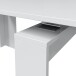 Kulissentisch >Consola< ausziehbar bis 237cm, in weiß glänzend - 90(237)x78x51 (BxHxT)