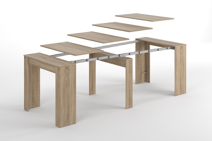 Kulissen-Esstisch >Multifunktionstisch< ausziehbar bis 237cm, in Kanada-Eiche - 90(237)x78x51 (BxHxT)