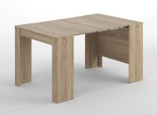 Kulissen-Esstisch >Multifunktionstisch< ausziehbar bis 237cm, in Kanada-Eiche - 90(237)x78x51 (BxHxT)