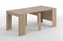 Kulissen-Esstisch >Multifunktionstisch< ausziehbar bis 237cm, in Kanada-Eiche - 90(237)x78x51 (BxHxT)