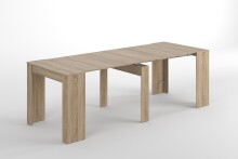 Kulissen-Esstisch >Multifunktionstisch< ausziehbar bis 237cm, in Kanada-Eiche - 90(237)x78x51 (BxHxT)