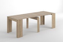 Kulissen-Esstisch >Multifunktionstisch< ausziehbar bis 237cm, in Kanada-Eiche - 90(237)x78x51 (BxHxT)