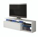 Media-Board >Blue Tech< in weiß glänzend inkl. LED - 150x43x41 (BxHxT)