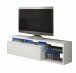Media-Board >Blue Tech< in weiß glänzend inkl. LED - 150x43x41 (BxHxT)