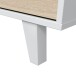 Kommode >Zaiken Plus< in weiß glänzend/Kanada-Eiche - 154x75x41 (BxHxT)