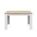 Kulissentisch >Kendra< ausziehbar bis 190cm, Artik-Weiß/Kanada-Eiche - 140(190)x78x90 (BxHxT)