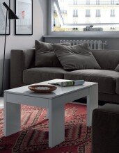 Couchtisch >Kendra< höhenverstellbar in weiß glänzend - 100x43x50 (BxHxT)