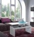 Couchtisch >Coffee Table< höhenverstellbar in weiß glänzend - 102x43x50 (BxHxT)