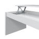 Couchtisch >Coffee Table< höhenverstellbar in weiß glänzend - 102x43x50 (BxHxT)
