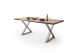 Baumkantentisch >Calabria< in Akazie natur lackiert - 220x79,5x100 (BxHxT)