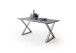 Baumkantentisch >Calabria< in Akazie grau lackiert - 160x76,5x90 (BxHxT)