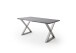 Baumkantentisch >Calabria< in Akazie grau lackiert - 180x77,5x100 (BxHxT)