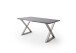 Baumkantentisch >Calabria< in Akazie grau lackiert - 180x77,5x100 (BxHxT)
