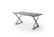 Baumkantentisch >Calabria< in Akazie grau lackiert - 200x77,5x100 (BxHxT)