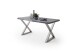 Baumkantentisch >Calabria< in Akazie grau lackiert - 200x79,5x100 (BxHxT)