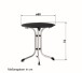 Klapptisch >Boulevard< in Schiefer anthrazit, vivodur ® - 72x68cm (HxD)