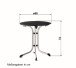 Klapptisch >Boulevard< in Schiefer anthrazit, vivodur ® - 72x68cm (HxD)