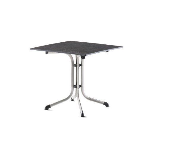 Klapptisch >Boulevard< in Schiefer anthrazit, vivodur ® - 80x73x80cm (BxHxT)
