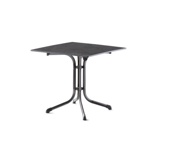 Klapptisch >Boulevard< in Schiefer anthrazit, vivodur ® - 80x73x80cm (BxHxT)