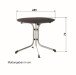 Klapptisch >Boulevard< in Schiefer anthrazit, vivodur ® - 73x85cm (HxD)