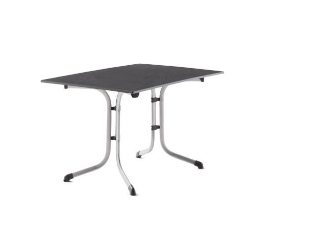Klapptisch >Boulevard< in Schiefer anthrazit, vivodur ® - 120x73x80cm (BxHxT)