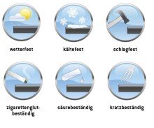 Klapptisch >Boulevard< in Schiefer anthrazit, vivodur ® - 120x73x80cm (BxHxT)