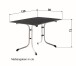 Klapptisch >Boulevard< in Schiefer anthrazit, vivodur ® - 120x73x80cm (BxHxT)